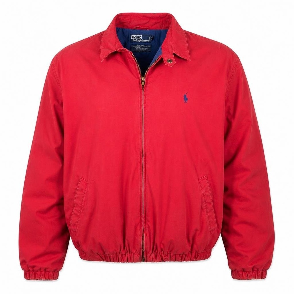 VTG Polo Ralph Lauren Harrington Jacket Men XL Down Insulated Bomber Distressed